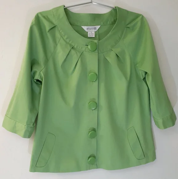 Allison Taylor Top Woman Casual Business Attire Solid Green Size 8 - Picture 1 of 6